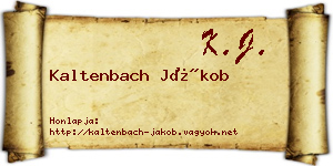 Kaltenbach Jákob névjegykártya